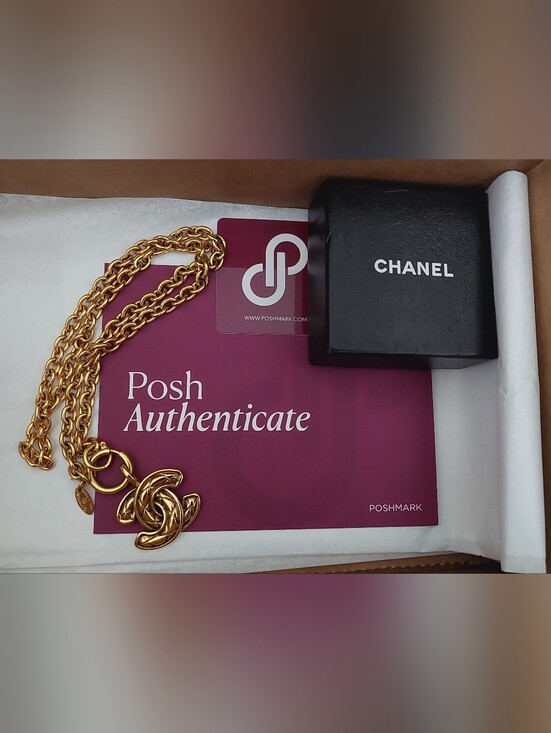 CHANEL Jewelry - Authentic Chanel Necklace w Interlocking Logo w Box